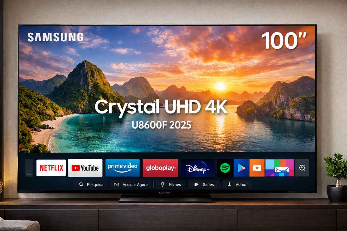 Big Smart TV 85 polegadas Crystal UHD 4K U8600F
